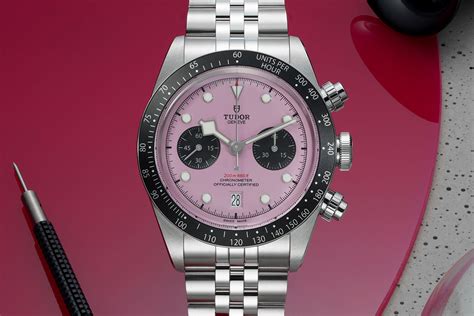 tudor black chrono pink.